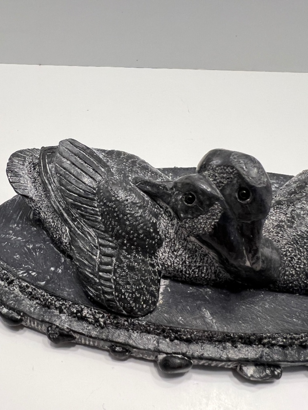 Wolf Original Inuit Soapstone Carving - The Swans Canada  WE